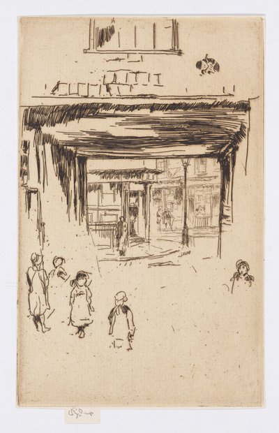 Drury Lane, ca. 1880-81 (radering; blæk på papir) af James Abbott McNeill Whistler