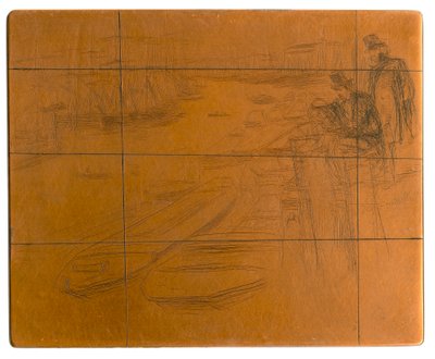 Ætseplade: Den lille pool, 1861. af James Abbott McNeill Whistler