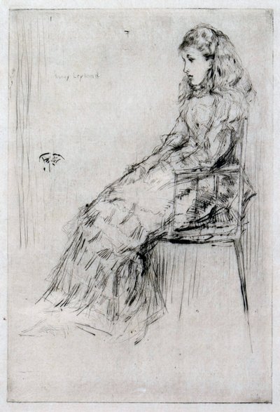 Fanny Leyland, ca. 1874 (tørpunkt) af James Abbott McNeill Whistler