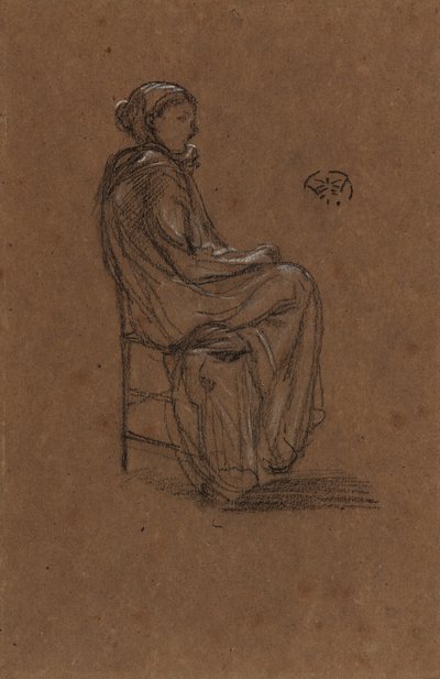 Kvindefigur, siddende, 1870-1873. af James Abbott McNeill Whistler