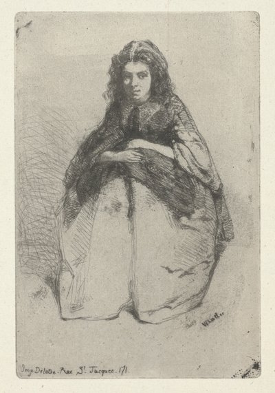 Fumette, ca. 1857 (ætsning og tørnål) af James Abbott McNeill Whistler