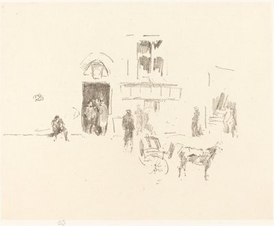 Gaiety Stage Door, 18791887. af James Abbott McNeill Whistler