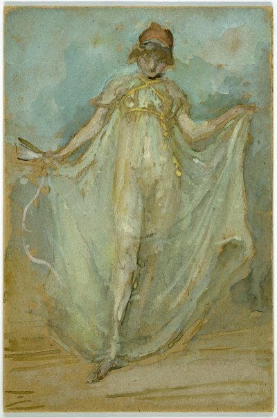 Grøn og blå: Danseren, ca. 1893 af James Abbott McNeill Whistler