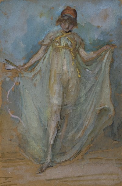 Grønt og guld, danseren, af James Abbott McNeill Whistler