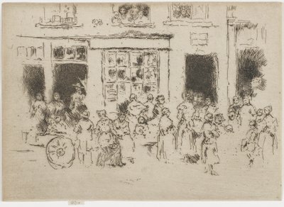 High Street, Bruxelles, 1887 (radering på papir) af James Abbott McNeill Whistler
