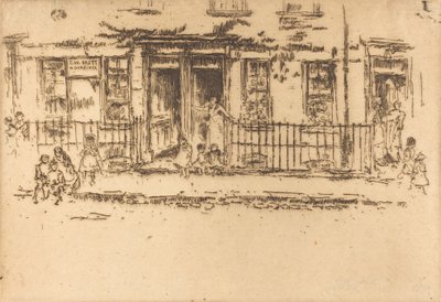 Justice Walk - Chelsea, ca. 18861888. af James Abbott McNeill Whistler