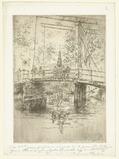 Lille vindebro i Amsterdam Lille Vindebro, Amsterdam af James Abbott McNeill Whistler
