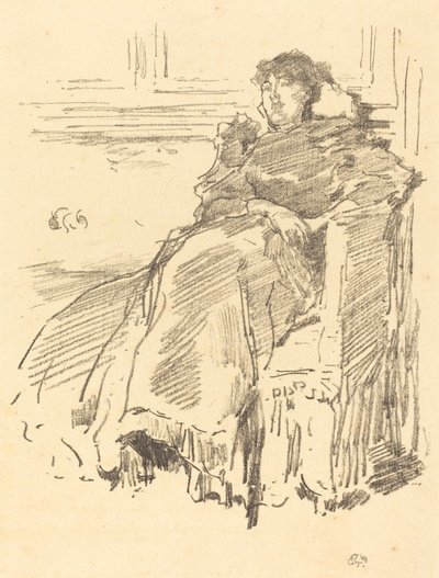 Den røde kjole, 1894. af James Abbott McNeill Whistler
