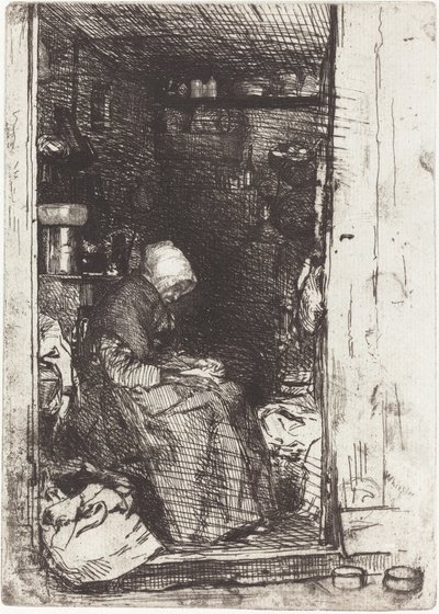 Den gamle kvinde i klude, 1858. af James Abbott McNeill Whistler