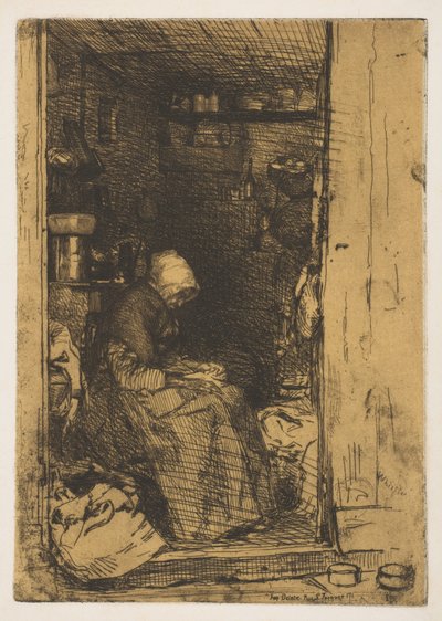 The Old Raggedy, 1858. af James Abbott McNeill Whistler