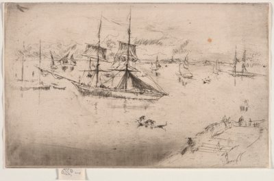 Lagune: middag, 1886. af James Abbott McNeill Whistler