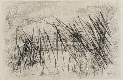 Landskab med en fisker, 1861. af James Abbott McNeill Whistler
