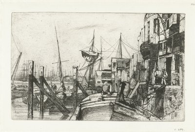 Limehouse Seksten raderinger af scener om Themsen og andre emner (serietitel) af James Abbott McNeill Whistler
