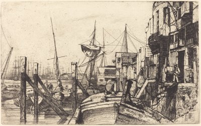 Limehouse, 1859. af James Abbott McNeill Whistler