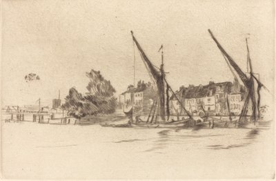 Lindsey Houses, 1877. af James Abbott McNeill Whistler