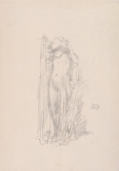 Model Drapering, 1890. af James Abbott McNeill Whistler