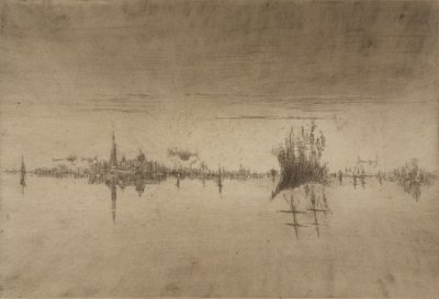 Nocturne, 1879-80 (ætsning og tørnål) af James Abbott McNeill Whistler