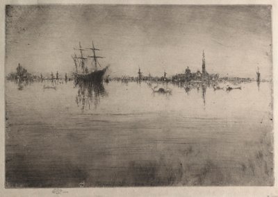 Nocturne, 1880. af James Abbott McNeill Whistler