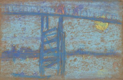 Nocturne: Battersea Bridge, 1872-1873. af James Abbott McNeill Whistler
