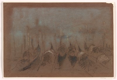 Nocturne, San Giorgio, 1880 (kridt på gråbrunt papir) af James Abbott McNeill Whistler