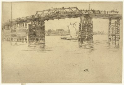 Gammel Battersea-bro af James Abbott McNeill Whistler
