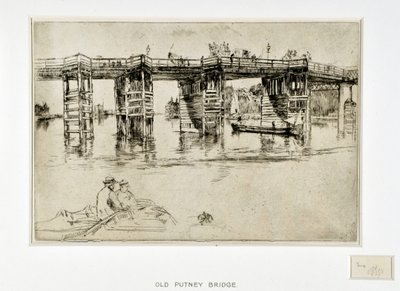 Den gamle Putney Bridge af James Abbott McNeill Whistler