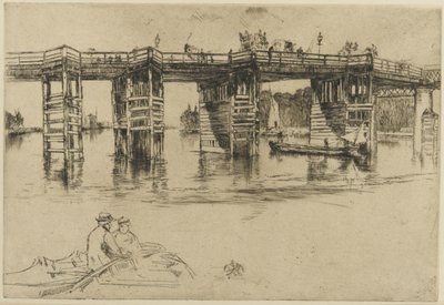 Den gamle Putney Bridge af James Abbott McNeill Whistler
