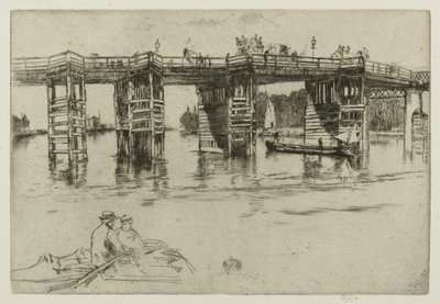 Den gamle Putney Bridge af James Abbott McNeill Whistler