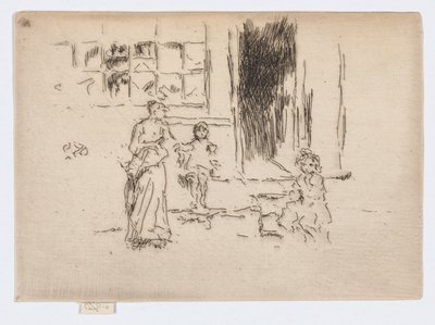 Petticoat Lane, ca. 1886-88 (radering; blæk på papir) af James Abbott McNeill Whistler