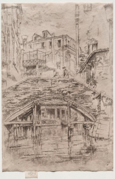 Piovan Bridge, 1886. af James Abbott McNeill Whistler