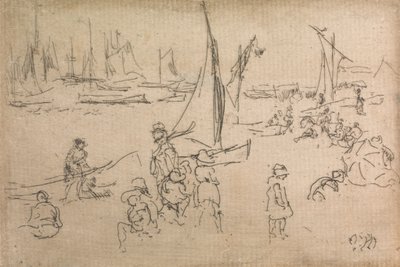 Portsmouth Children, fra et sæt på tolv raderinger med titlen The Naval Review, 1887 af James Abbott McNeill Whistler