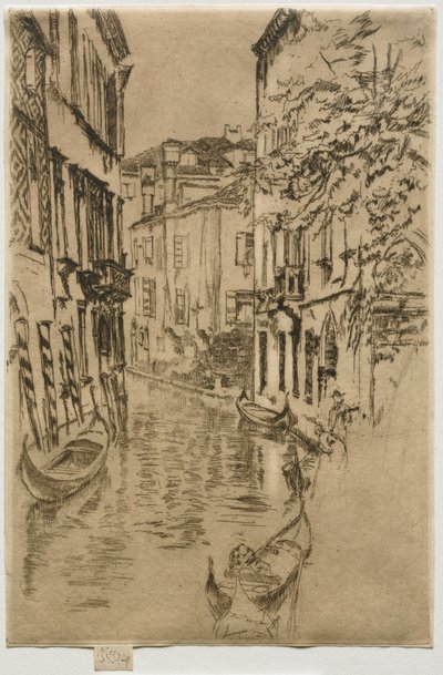 Stille kanal. af James Abbott McNeill Whistler