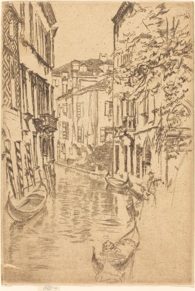 Stille Kanal, 1880. af James Abbott McNeill Whistler