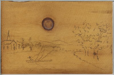 Flodlandskab, 1866-1878. af James Abbott McNeill Whistler