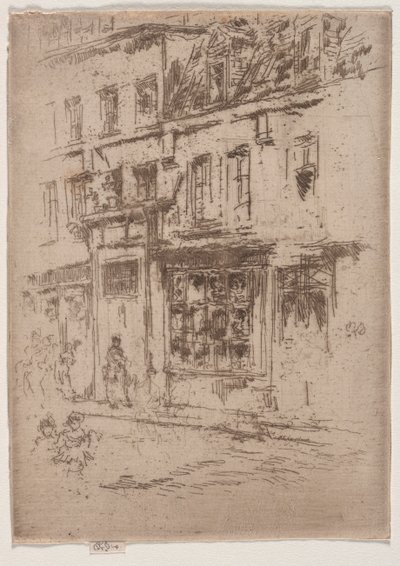 Rue du Buerre, Bruxelles. af James Abbott McNeill Whistler