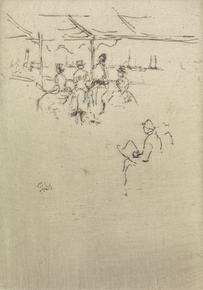 Ryde Pier, fra et sæt på tolv raderinger med titlen The Naval Review, 1887 af James Abbott McNeill Whistler