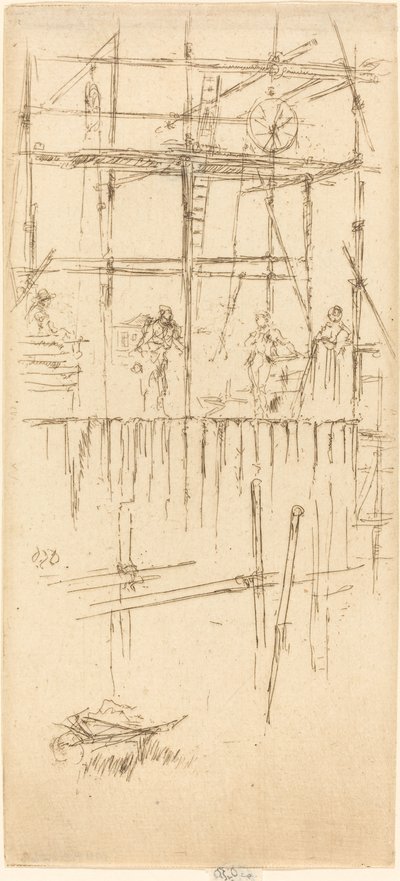 Savoy Stillads, ca. 1887. af James Abbott McNeill Whistler