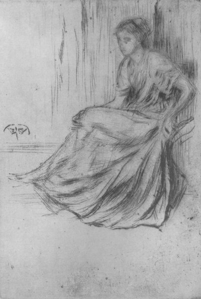 Siddende pige, c1869, 1904 af James Abbott McNeill Whistler