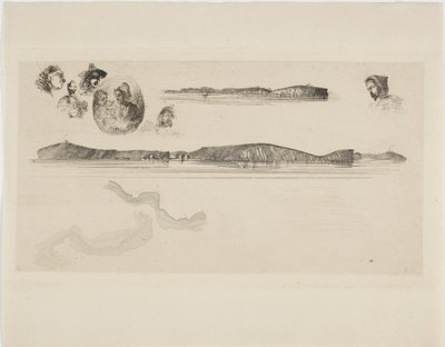 Skitser på Kystundersøgelsespladen af James Abbott McNeill Whistler