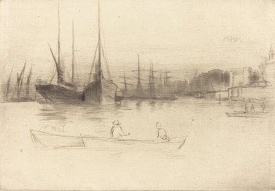 Dampbåde fra tårnet, 1875. af James Abbott McNeill Whistler