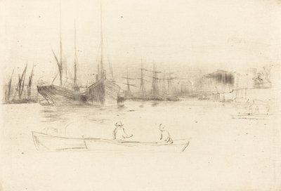 Dampbåde fra tårnet, 1875. af James Abbott McNeill Whistler