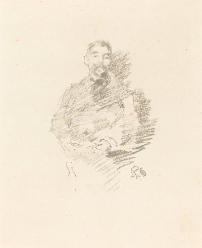 Stephane Mallarmé, 1892. af James Abbott McNeill Whistler