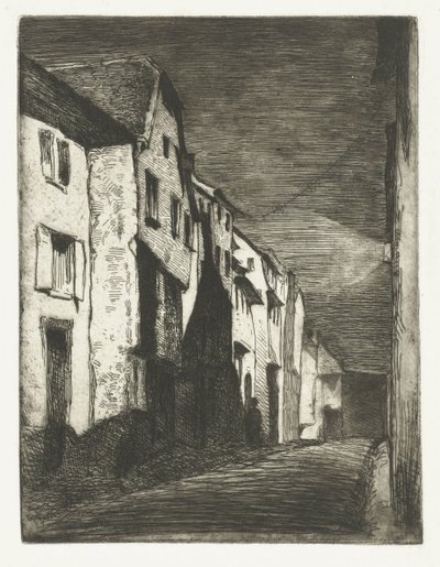 Straat i Saverne Gade ved Saverne Tolv raderinger fra naturen (serietitel) af James Abbott McNeill Whistler