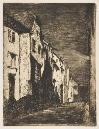 Gade ved Saverne, 1858. af James Abbott McNeill Whistler