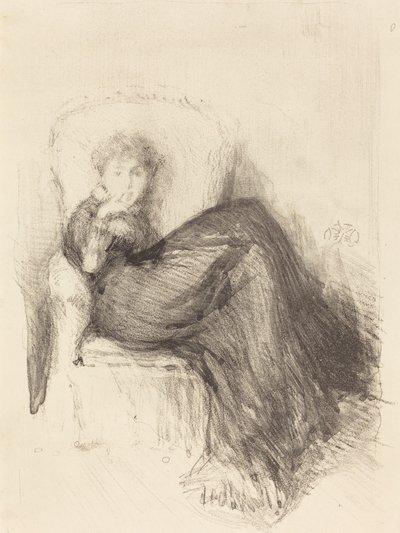 Studie: Maude Seated, 1878. af James Abbott McNeill Whistler