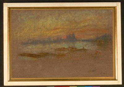 Solnedgang; rød og guld-Salut af James Abbott McNeill Whistler