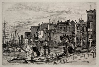 Thames Police, 1859. af James Abbott McNeill Whistler