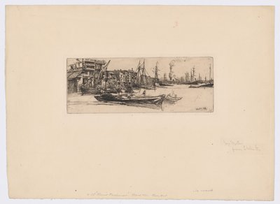 Thames lagerbygninger af James Abbott McNeill Whistler