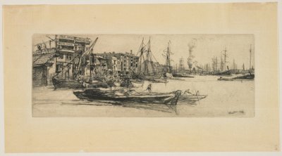 Pakhuse ved Themsen af James Abbott McNeill Whistler