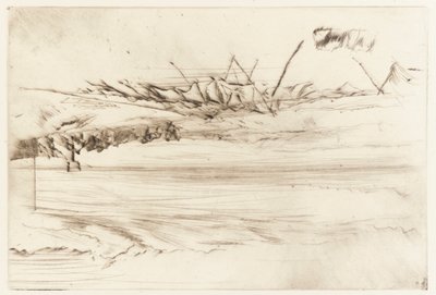 The Beach, Hastings, 1873. af James Abbott McNeill Whistler